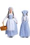 Pioneer Colonial Prairie Blue Gingham Dress Costume Clothing with Apron and Bonnet Hat for Toddler Little Girls for Halloween - 5