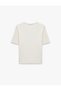 Soft Textured Crew Neck Short Sleeve Knit Sweater - 7