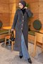 Openwork Long Knitwear Women's Cardigan