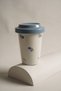 Silk Petal Porcelain Mug with Lid Blue - 370 ml - 3