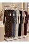 Women's V-Neck Patterned Knitwear Dress - 3