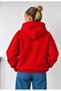 Women's Oversize Sweatshirt with Hood and Kangaroo Pocket - 2