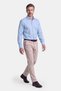 Light Blue Herringbone Patterned Long Sleeve Classic Shirt - 5