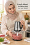 Large Capacity Stainless Steel Bowl Electric Food Processor, Multi-use Meat Grinder, Household Vegetable & Meat Chopping Machine - 2