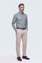 Gray Buttoned Collar Embroidered Logo Men's Shirt - 5