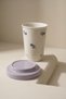 Silk Petal Porcelain Mug with Lid Purple - 370 ml - 4