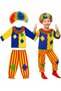 3Pcs Kids Clown Costume Set Circus Costume Boys and Girls Cosplay Costumes Quick Dress Up for Halloween Circus Cosplay Party