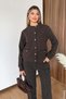 Women's Crew Neck Buttoned Thessaloniki Cardigan Brown - 27105