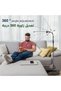مصباح أرضي LED لتمديد الرموش، إضاءة أرضية للحرف اليدوية، قابل للتعديل مع ذراع مرن وقابل للتعتيم - 3