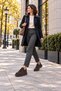 Serena Brown Women's Daily Thick-Soled Smart Lace-Up Mother Shoes - 6