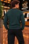 Men's Regular Fit Crew Neck Embroidered Knit Sweater - 4