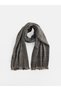 Özmarka New Season Gray Plaid Patterned Women's Scarf