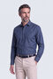 Anthracite Herringbone Patterned Long Sleeve Men's Shirt - 4