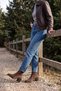 Women's Double Elastic Chelsea Heeled Boots Pisar Brown Suede - 6