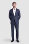 Navy Blue Pinstripe Double Breasted Collar Men's Suit