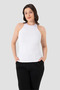 Special Production Women's Cotton Ribbed Halter Neck Undershirt 3-Pack Casual Combination Flexible - 6