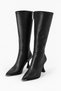 Hope Black Rustic Women's Daily Pointed Toe Steel Accessory Detailed Stylish Modern Classic Elegant Thick Heeled Boots - 2