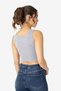 Special Series Women's Cotton Camisole Crew Neck Thick Strap Crop Gray Clothing Flexible Seasonal - 5