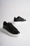 Women's Black Light Sole Lace-Up Casual Sneaker Sports Shoes - 5