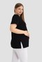 Special Edition Cotton Lycra Black Short Sleeve Maternity T-Shirt Office Dad Waiting - 3