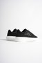 Women's Black Stone Light Sole Lace-Up Casual Stylish Sneaker Sports Shoes - 8