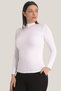 Special Series Women's White Turtleneck Long Sleeve Body 2-Pack Plain Style Cotton Garment Stretchy Top - 3