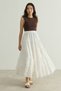 Gathered Layered Voile Skirt