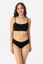 Special Series Women's Bamboo Rope Strap Bustier with Removable Pads Black 3-Pack Simple Outfit Gift - 5
