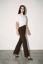 Cream Crew Neck Short Sleeve Knitwear Blouse - 2