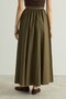 Gathered Poplin Skirt - 5