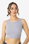 Delux Series Women's Cotton Ribbed Halter Neck Thick Strap Crop Gray Stretchy Blouse Combination Piece - 2