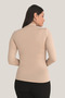Special Production Women's Skin Color Turtleneck Long Sleeve Body 3 Pieces Daily Wear Textile Product Plain Blouse - 5