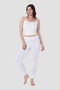 Women's Cotton Lycra Long Tights White - Black 2-Pack Clothing High Quality Comfortable - 5
