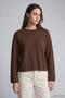 Crew Neck Cufflink Sweater 2590 Brown - 3