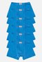 Special Series Boys' Plain Cotton Lycra Blue Boxer 6-Piece Pack Colorful Underwear Comfortable Cut - 4