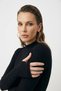 Premium Women's Long Sleeve Finger Detail Body 3-Pack Black Daily Cotton Wear - 6