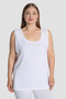 Women's White Thick Strap Plus Size Athlete Cotton Body-Fitting Comfortable Underwear Seasonal Piece - 3