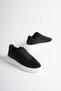 Women's Black Stone Light Sole Lace-Up Casual Stylish Sneaker Sports Shoes - 6