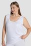 Women's Cotton Plus Size Thick Strap Undershirt 3-Pack Wide Fit Daily Comfort Rooftop Wear - 3