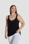 Special Series Women's Black Lace Collar Plus Size Undershirt Cotton Textile Stylish Piece Clothing - 3