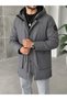 Men's Gray Technical Parka Coat