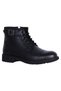 B484 Black Rubber 100% Leather Men's Boat Shoes - 2