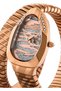 Just Caballi Women's Stainless Steel Quartz Analog Watch, 25 mm, Rose Gold-Tone Snake Wrap Bracelet, Patterned Dial, - 2