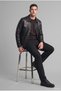 Regular Fit Shirt Collar Zippered Faux Leather Coat I2522Ax26Wn - 6