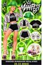 Manifest Sueda Costume - Leather Jacket - Shorts - Crop T-Shirt - Sueda Green Wig + Sequin Hat + Manifest Shoes+ Face Stone Set Birthday Party Wedding Girl's Jacket
