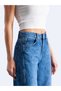 Side Stitch Detailed Jean Trousers - 3