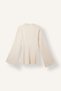 Fitted V-Neck Peplum Detailed Belmando Long Sleeve Shirt J1280Ax26Wn - 7