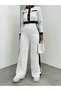 Women's Ottoman Garnished Buttoned Spanish Leg Trousers Set - 3