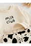 100% Cotton Unisex Milk Club Printed 2-Piece Baby Set - 3