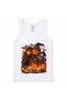 Haunted Pumpkin Reaper - Glowing Jack-O'-Lantern, Black Cat & Gothic Halloween Graphic Tank Top